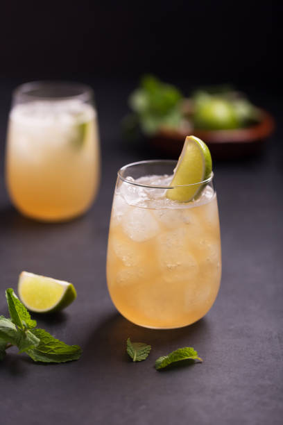 istock Fresh cocktail prepared with ginger beer, lime, mint and ice 891042068
