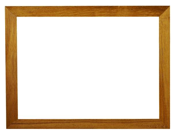 istock Brown Wooden Frame With Copy Space on White Background 891050362