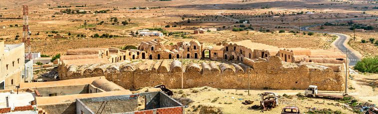 View of Ksar Ouled Boujlida at Ksour Jlidet village - Tataouine Governorate, South Tunisia