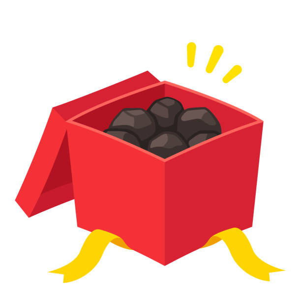 Coal Christmas Gift Stock Illustration - Download Image Now - Coal,  Christmas, Gift - iStock
