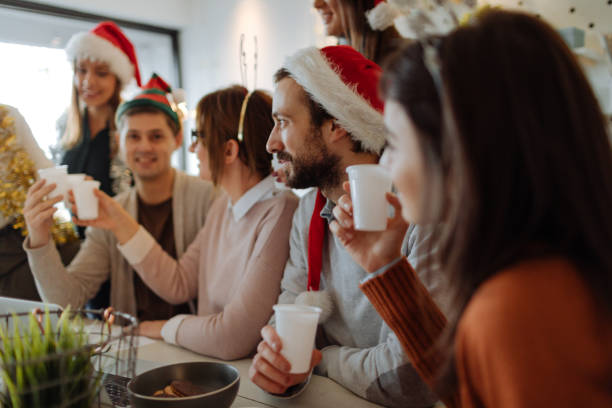 istock Christmas celebration in the office 891120972