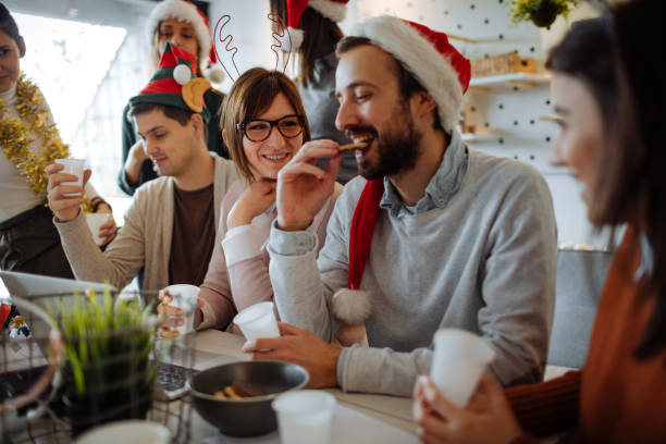 Christmas celebration in the office