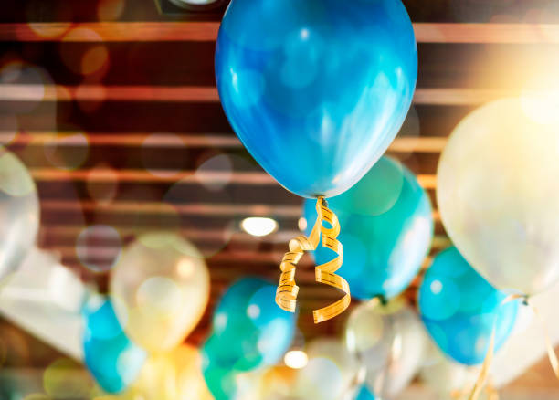 Balloon decoration on ceiling in the party