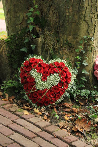 istock Sympathy flowers near a tree 891161504