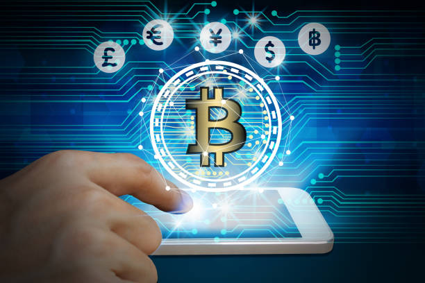 istock Hand use smartphone bitcoin and blockchain network connection, Stock exchange concept 891161674