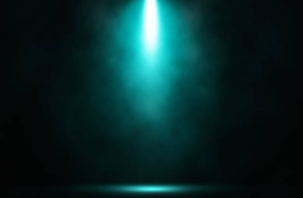 istock Blue spotlight smoke stage entertainment abstract background. 891162026