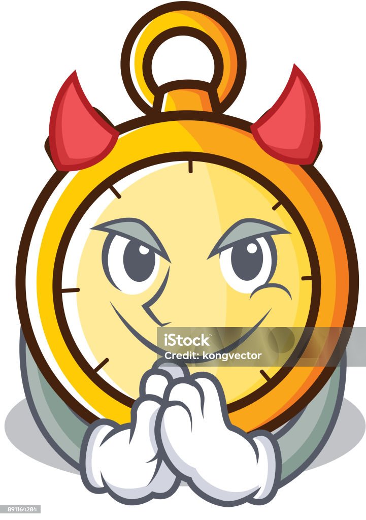Devil Countdown Image Devil Chronometer Character Cartoon Style Stock Illustration - Download ...
