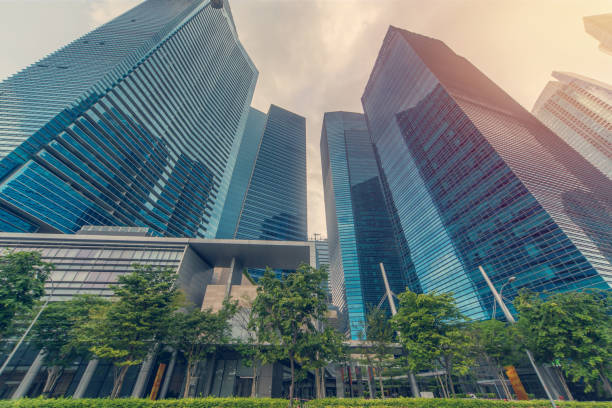 istock Contemporary Architecture Office Building In The City, Perspective Concept 891164422
