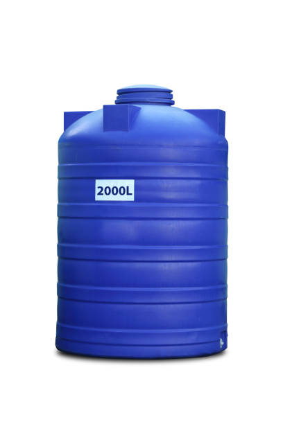 istock Plastic water tank, isolated on white background. 891187348