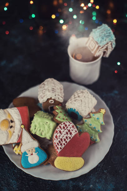 istock Christmas cookies and cup of tea 891187484
