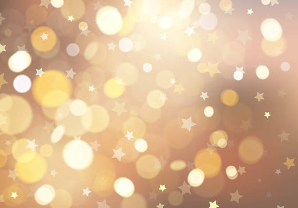 istock Golden stars and twinkly lights background 891189528