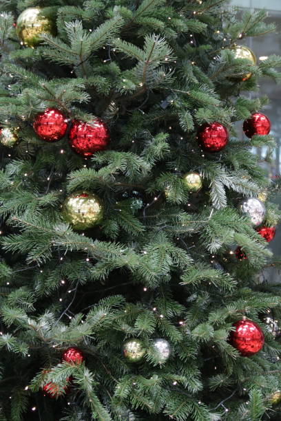 istock Christmas ornaments. Decorations in red and gold 891201006