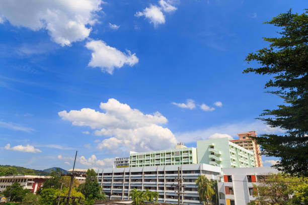 istock A dormitories and mountain with a sky and clouds. 891209680