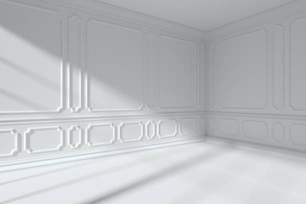 istock White room with classic style molding on walls 891212480