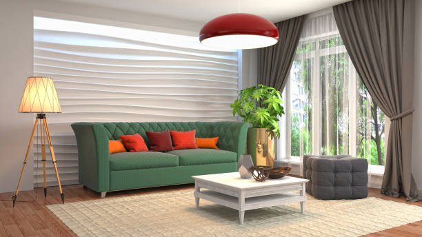 istock Interior living room. 3d illustration 891217176