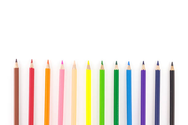 istock Color pencils isolated on white background with copy space. 891217440