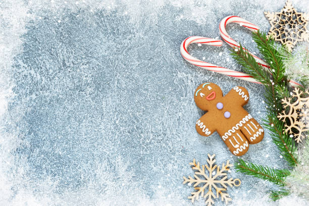 istock New Year's background with ginger biscuits. Happy New Year and Merry Christmas. 891220408