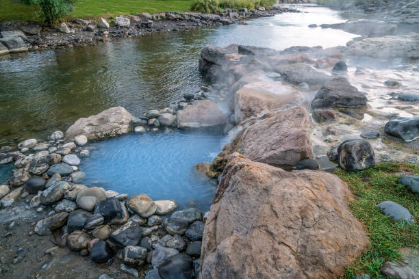 Geothermal heated pool in Pagosa Springs, Colorado.
