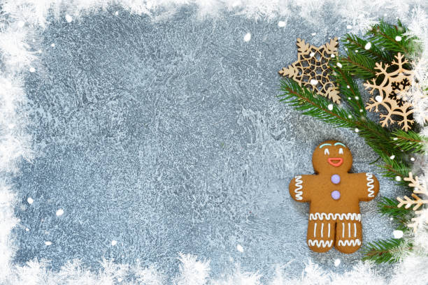 istock New Year's background with ginger biscuits. Happy New Year and Merry Christmas. 891224486
