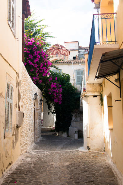 istock Typical street in Koroni, Greece 891253202