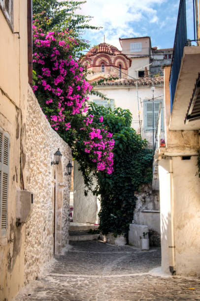 istock Typical street in Koroni, Greece 891253534