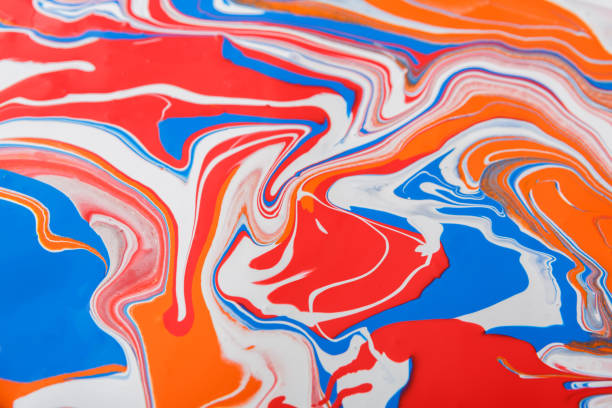 istock Liquid marbling acrylic paint background. Fluid painting abstract texture 891289286