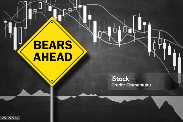 Bearish Bear Market Trend Stock Photo - Download Image Now - Stock Market Crash, Stock Market and Exchange, Bear Market