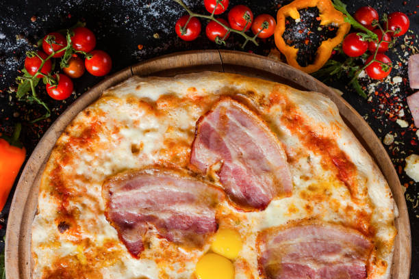 istock carbonara pizza bacon simple traditional recipe 891298026
