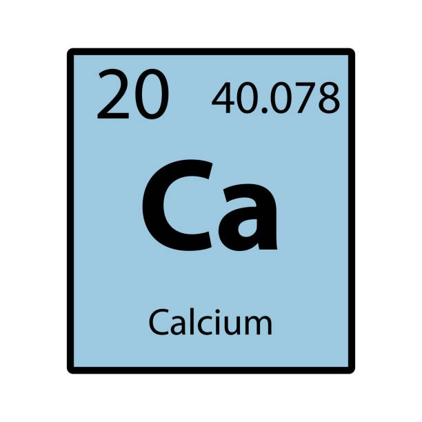 calcium periodensystem elementsymbol farbe - milchprodukte stock-grafiken, -clipart, -cartoons und -symbole