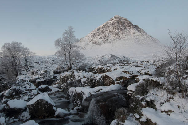 Rannoch Moor view of snow and ice glen etive photos stock pictures, royalty-free photos & images