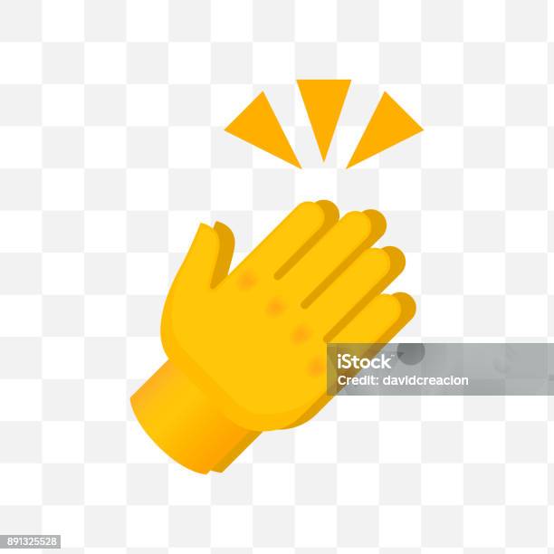 Vetores de Bater Palmas Mãos Com Dedos Cruzados Em Fundo Transparente Ilustração Vetorial Isolado e mais imagens de Emoticon