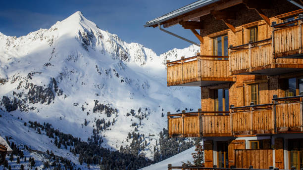 istock Winter ski resort landscape 891325896