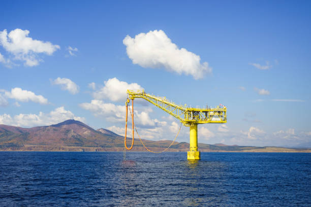 istock Landscape overlooking the crude oil loading terminal, Sakhalin island, Russia 891329694