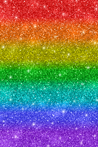 Multicolor glitter texture, rainbow colors, horizontal stripes