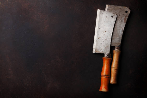 istock Butcher. Vintage meat knives 891334864