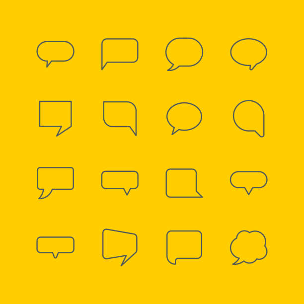 Speech bubble icons Speech bubble icons, vector illustration. animal hand stock illustrations