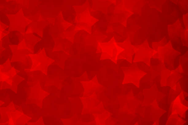 Red defocused lights with star shape