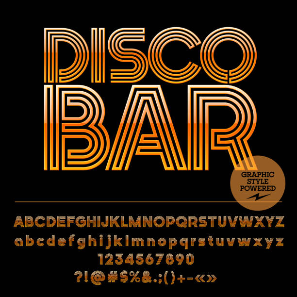 ilustrações de stock, clip art, desenhos animados e ícones de vector icon with text disco bar - club suit