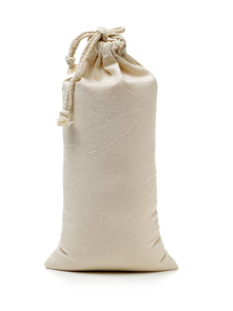 istock Fabric cotton small bag isolated on white background 891357202