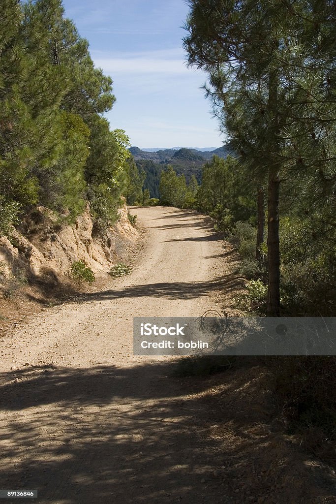 Trail up the mountain  Blue Stock Photo