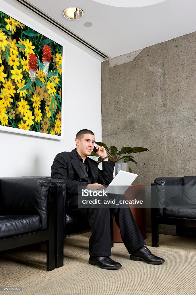 Junge High-Tech-Geschäftsmann - Lizenzfrei Am Telefon Stock-Foto