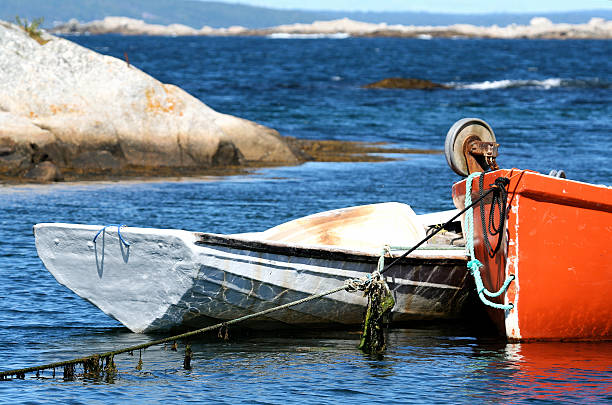 Twin Dories stock photo