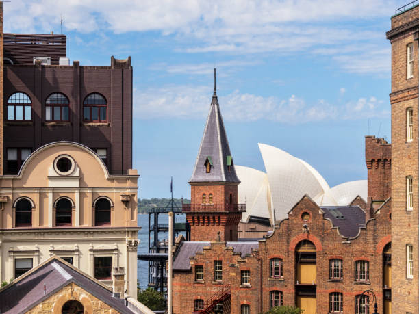 シドニー ロックス、オペラハウス - opera house australia sydney australia architecture ストックフォトと画像