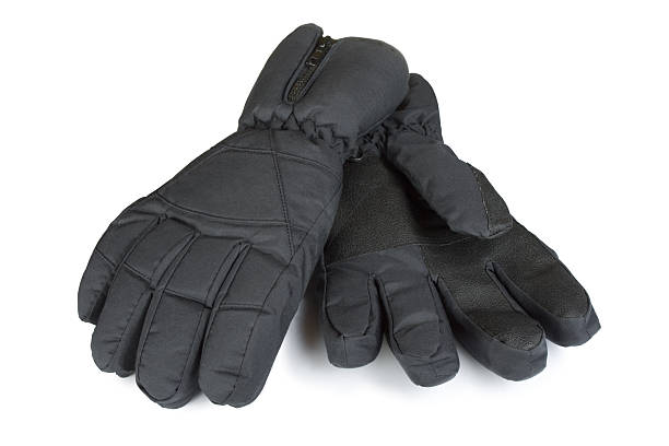 Winter sport gloves  leather white hide textured stock pictures, royalty-free photos & images