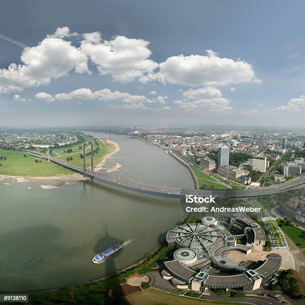 Panorama Of The Rhine And Düsseldorf Taken By The Rhine Tower Stock Photo - Download Image Now