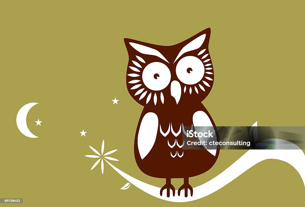 Golden Night Owl fond - Illustration de Aile d'animal libre de droits