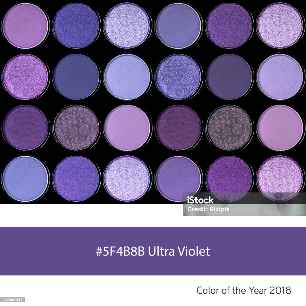 올해아이섀도우 팔레트의 울트라 바이올렛 색상 보라색에 대한 스톡 사진 및 기타 이미지 - 보라색, 팔레트, 0명 - Istock