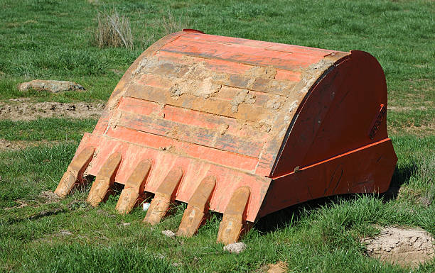 Backhoe bucket stock photo