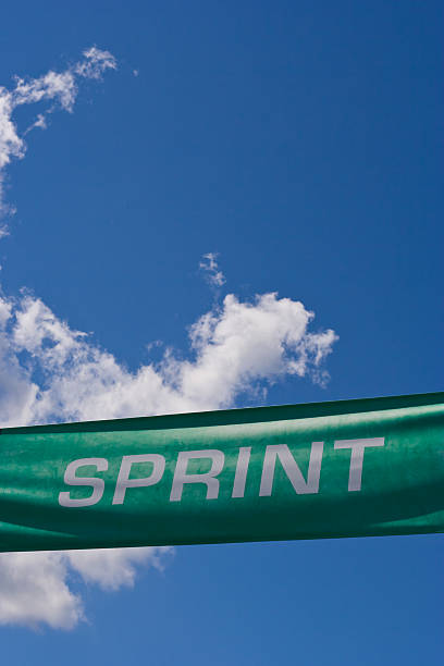 banner sprint - speed sports race track cycling vitality fotografías e imágenes de stock