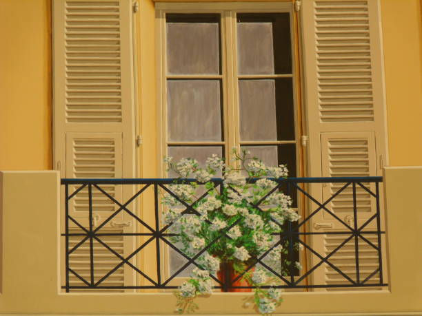 istock Window and bouquet of flowers, Nice 891408086